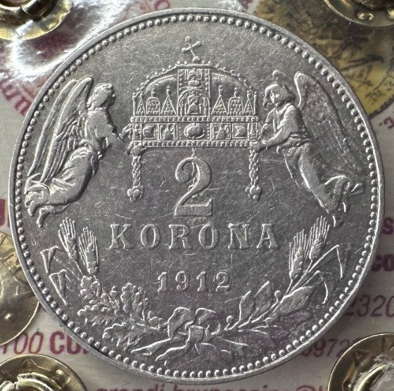 Österrike, Ungern. Franz Joseph I. Emperor of Austria (1850-1866). 2 Korona 1912  (Utan reservationspris)