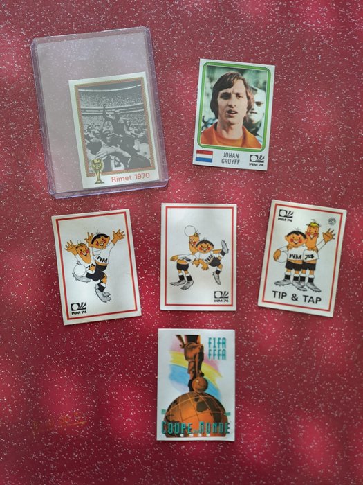 Panini - World Cup München 74 - Including Johan Cruyff - 6 Loose stickers