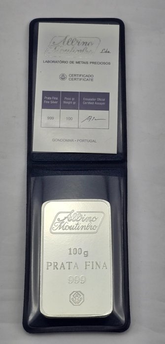 100 grams - Ezüst .999 - Albino Moutinho - Sealed & with certificate  (Nincs minimálár)