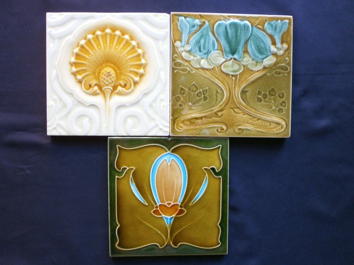 Art Nouveau Flis (3) - The Malkin Tile Works - Art Nouveau - 1900-1914 
