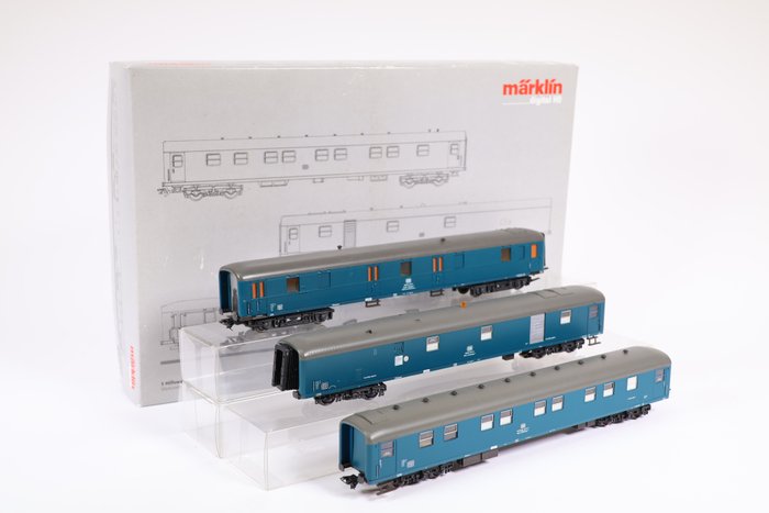 Märklin H0轨 - 49951 - 模型火车货车组 (1) - 起重机列车“Goliath”的 3 辆辅助货车 - DB