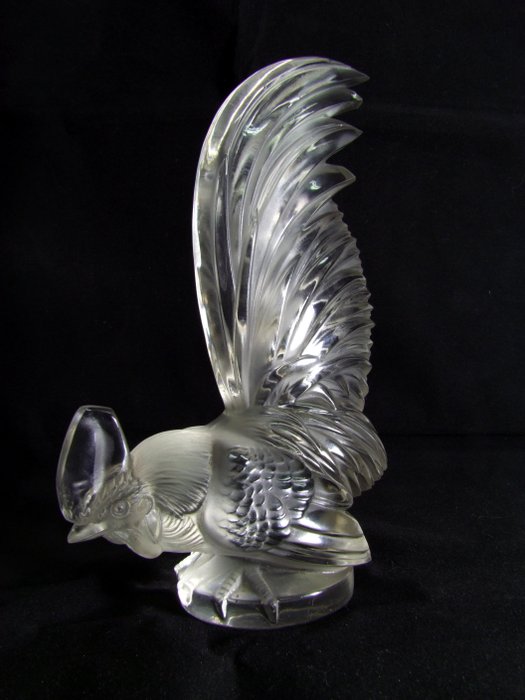 René Lalique - Maskot - mascotte Coq Nain - Glas