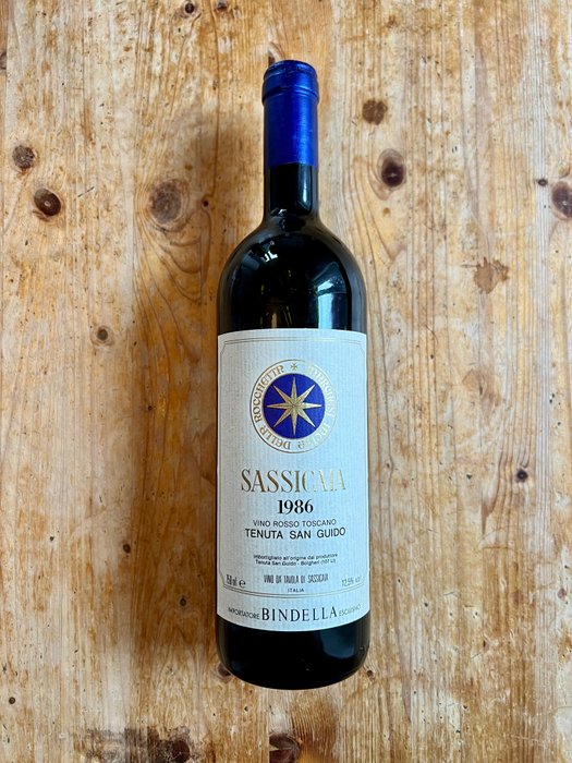 1986 Tenuta San Guido, Sassicaia - Super Tuscans - 1 Botella (0,75 L)