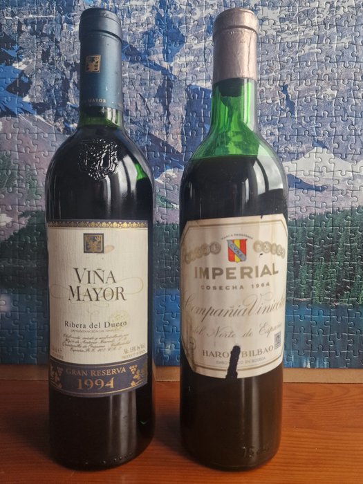 1994 Viña Mayor, Gran Reserva & 1964 C.V.N.E. Imperial - Ribera del Duero, Rioja - 2 Flaschen (0,75 l)