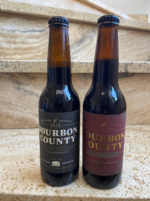Goose Island - Bourbon County Brand Stout 2014 / Bourbon County Brand Barleywine 2014 - 35 cl -  2 flasker 