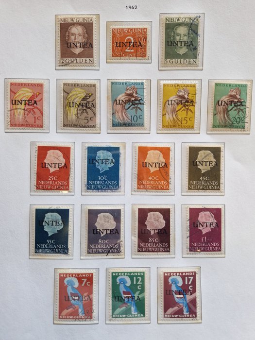 Nueva Guinea neerlandesa 1949/1964 - Colección completa de usados que incluye sobreimpresiones de Port, en face y UNTEA. - NVPH 1/81, P1/P6 & UNTEA 1/19