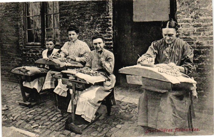 Βέλγιο, Γαλλία - Επάγγελμα, Λαογραφία, Δαντέλα - δαντέλες και εφαρμογές - Καρτ-ποστάλ (115) - 1902-1930