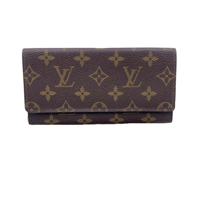 Louis Vuitton - Vintage Brown Monogram Canvas Long Bifold Bill Wallet - Damesportemonnee