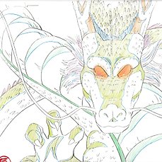 Akira Toriyama handgemaakte anime-schets – Dragon Ball Z – ORIGINAL ANIME SKETCH DOUJIN DRAGON BALL Z – HANDMADE GENGA / DOUGA / LAYOUT / CEL – SHENRON – Great – 1989