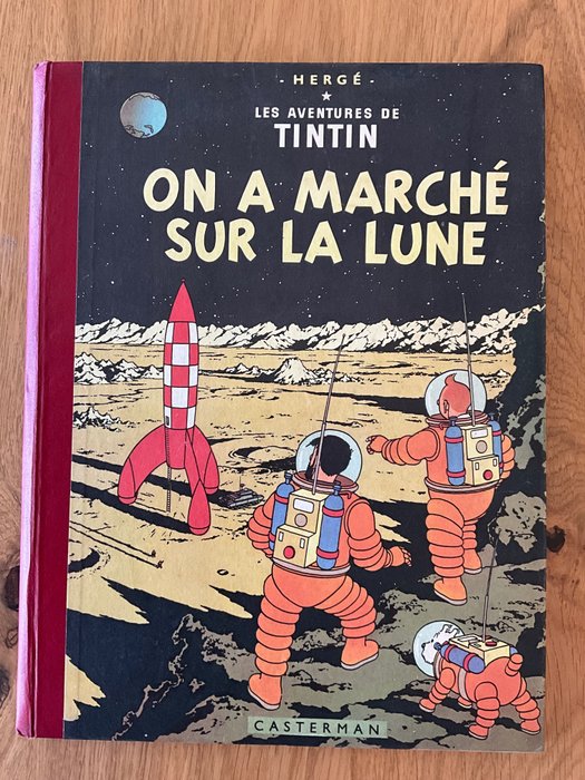 Tintin T17 - On a marché sur la lune (B11) - C - 1 Album - Erstausgabe - 1954