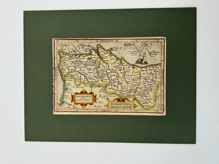 Europa, Mapa - Portugal Océano Atlántico; Gerardus Mercator - Portugallia olim Lusitania - 1601-1620