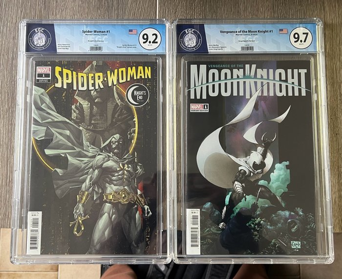 Spider-Woman Vengeance of the Moon Knight #1, 1 - EGC graded 9.2, 9.7 - 2 Graded comic - 2024