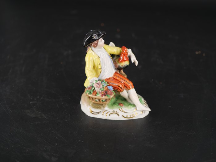 Carl Thieme, Sächsische Porzellan-Manufaktur Dresden - Figurita - le galant au panier - Porcelana
