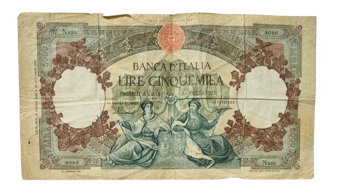 義大利. - 5.000 Lire 1959 - Pick 85c  (沒有保留價)