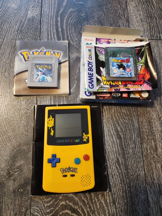Nintendo - Gameboy Color Pokemon Edition (new replacement shell) +  Pokemon Silver & DBZ - 电子游戏机