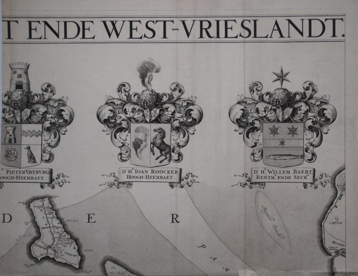 Niederlande, Landkarte - Nordholland, Muiden, Marken; Jan Jansz. Dou - 1721-1750