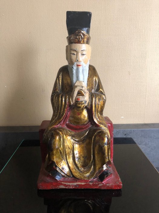 Woodcarving - Trä - Kina - Qing-dynastin (1644-1911)  (Utan reservationspris)