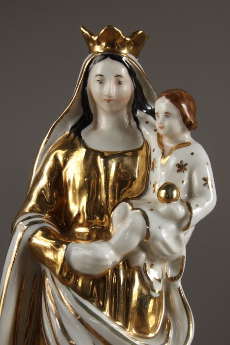 Vieux Bruxelles - Statuette - Maria met Kind - Porcelæn