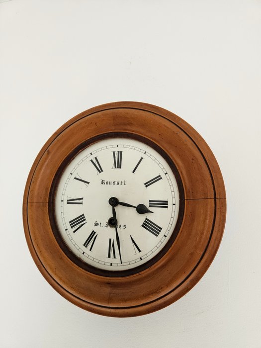 piękny szkolny zegar -   Drewno - 1940-1950