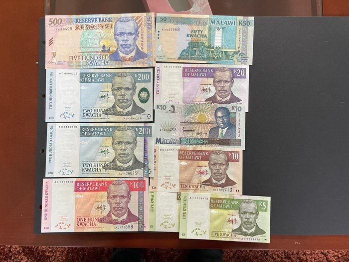 Μαλάουι. - 10 banknotes - various dates  (χωρίς τιμή ασφαλείας)