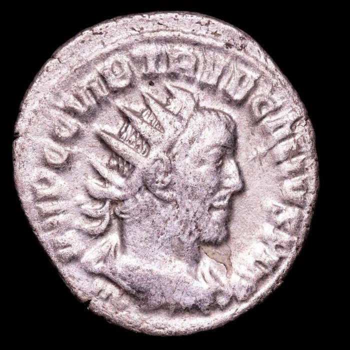 羅馬帝國. 加盧斯 (AD 251-253). Antoninianus Antioch mint. AEQVITAS AVG  (沒有保留價)