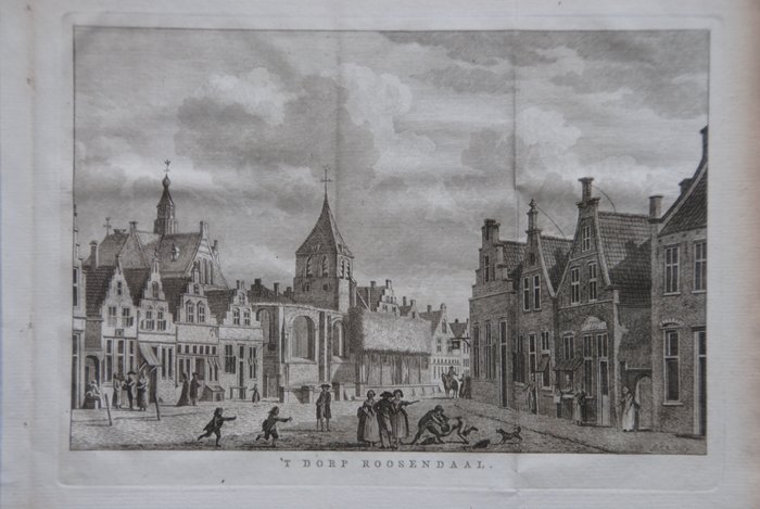 Holanda, Planta da cidade - Roosendaal; Carel Frederik Bendorp - 'T Dorp Roosendaal - 1781-1800