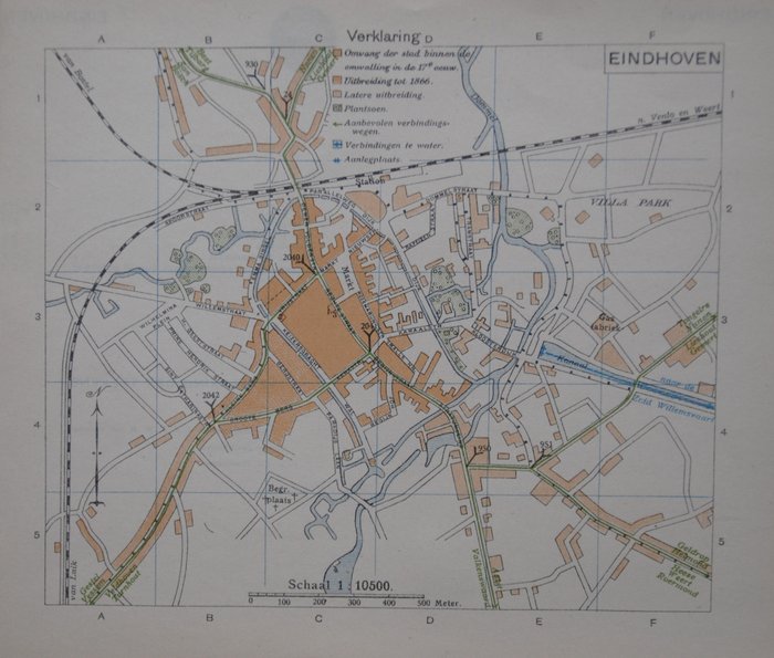 Pays-Bas, Plan de ville - Eindhoven; N.N. - Eindhoven - 1901-1920