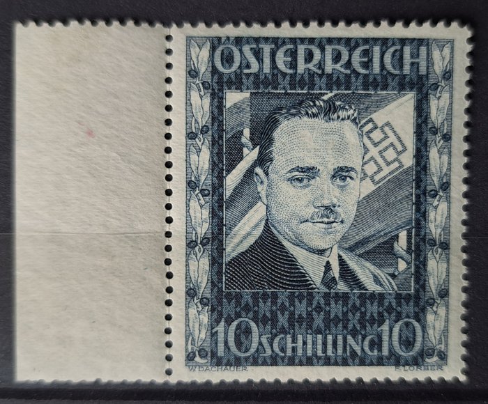 Oostenrijk 1936 - Poppenvoet vanaf de zijkant - Michel 588