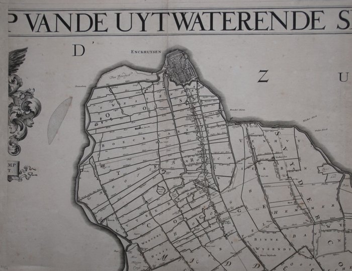 Países Bajos, Mapa - Enkhuizen; Coenraet Decker - 1721-1750