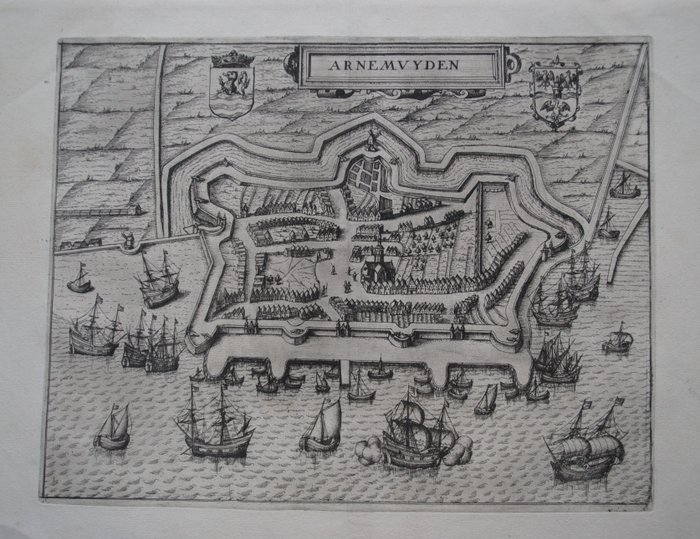 Niederlande, Stadtplan - Arnemuiden; L. Guicciardini - Arnemuyden - 1601-1620