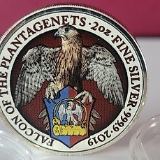 Verenigd Koninkrijk. 5 Pounds 2018 The Queen’s Beast – Falcon of the Plantagenets, 2 Oz (.999)  (Zonder Minimumprijs)