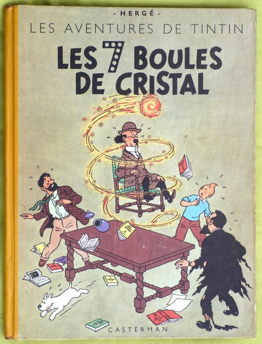 Tintin - Les 7 boules de cristal (B3) - 1 Album - Reproduksjon - 1949