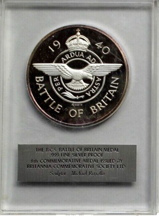 Storbritanniens medalje "Battle of Britain 1940" .999 Proof 1,45 Oz - Medalje 