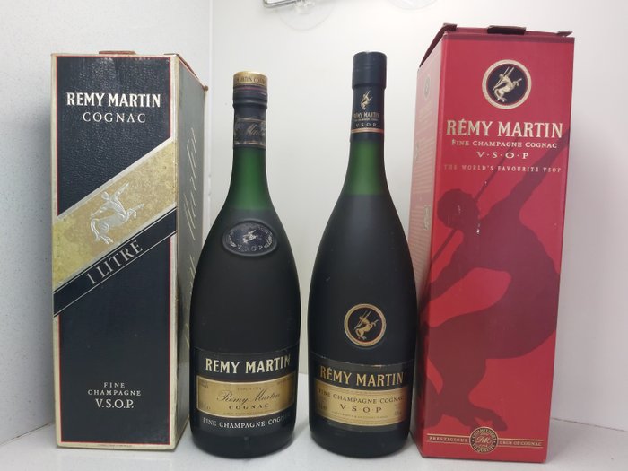 Rémy Martin - VSOP Fine champagne  - b. Δεκαετία του 1980, Δεκαετία του 1990, Δεκαετία του 2000 - 1.0 Litre, 100cl - 2 μπουκαλιών
