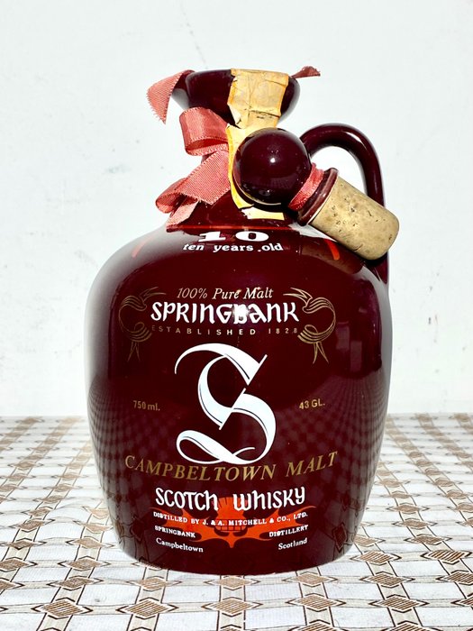 Springbank 10 years old - Original bottling  - b. anii `70 - 750 ml