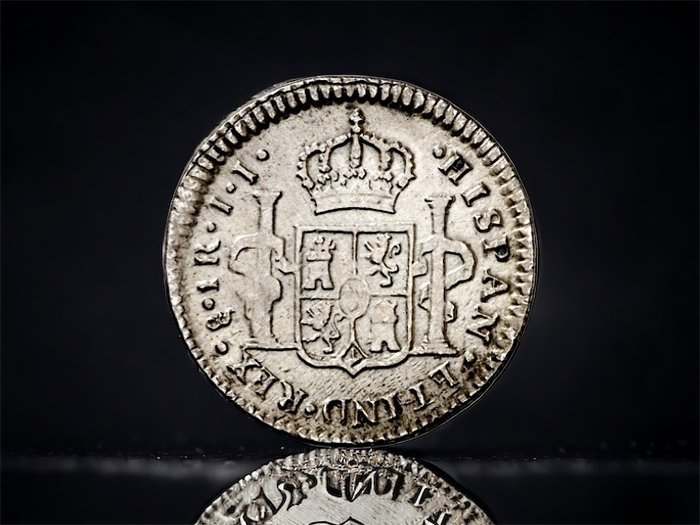 Espanja. Carlos IV (1788-1808). 1 Real 1802 Santiago. JJ (AC. 522)