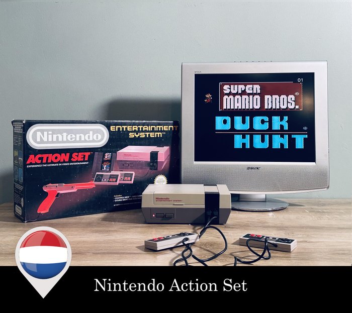 Nintendo - NES Action Set - Bandai HOL version - complete - Videopelikonsoli - Alkuperäispakkauksessa