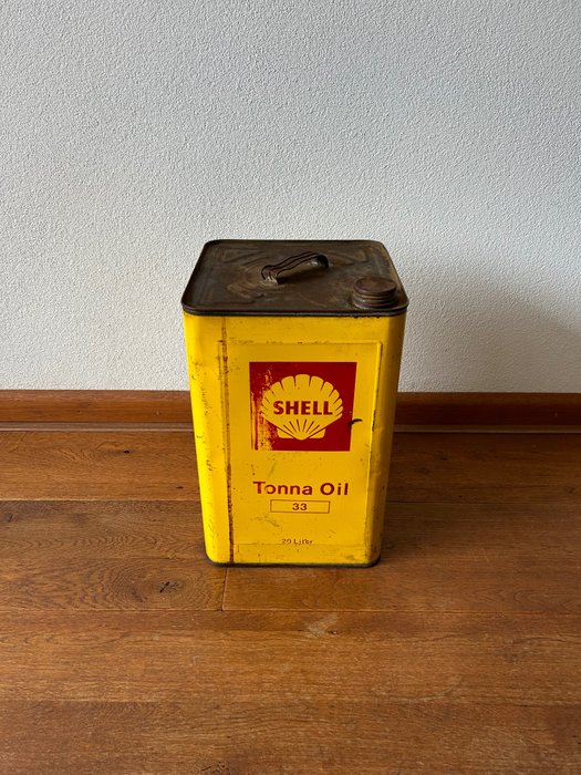Bomba de gasolina (1) - Shell, Tonna Oil 20 L blik - Shell olie blik 20 L