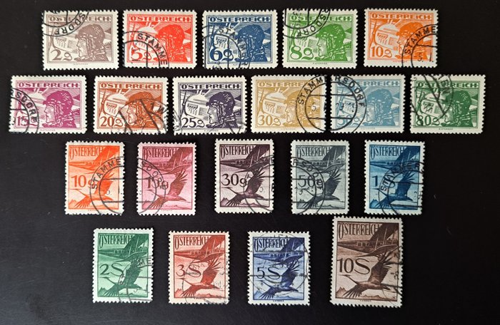 奧地利 1925/1930 - 航空郵件系列 - Michel 468-87