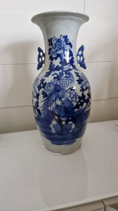 Vase - Porcelaine - Chine - Dynastie Qing (1644–1911)  (Sans Prix de Réserve)
