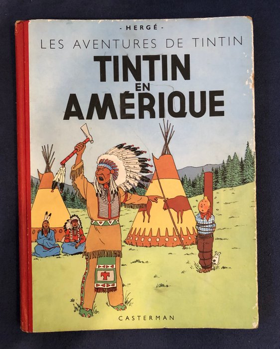 Tintin T2 - Tintin en Amérique (B5) - C - 1 Album - Reproduksjon - 1951