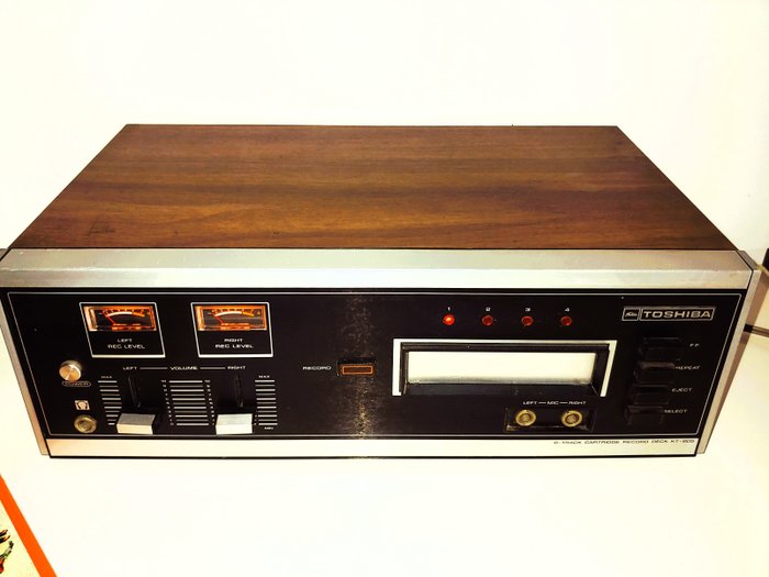 Toshiba - KT-805  8 track Deck - 2 channel stereo - stereo8 - vintage Wood Magnetofon-odtwarzacz