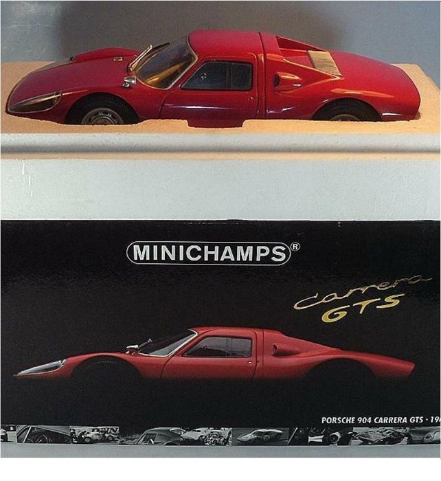 Minichamps 1:18 - Modellbil -Porsche 904 Caarrera GTS 1964 rot by Raceface-Modelcars
