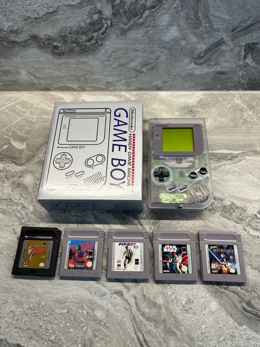 Nintendo - Mint Condition 1989 Gameboy DMG-01 with Box and Games - Gameboy Classic - Spelcomputer - In vervangende verpakking