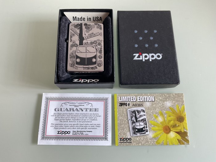 Zippo - Flower power - 袖珍打火機 - 鉻合金