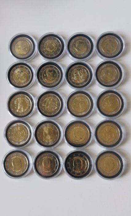 摩納哥, 義大利. 2 Euro 2011/2023 (20 monete)  (沒有保留價)