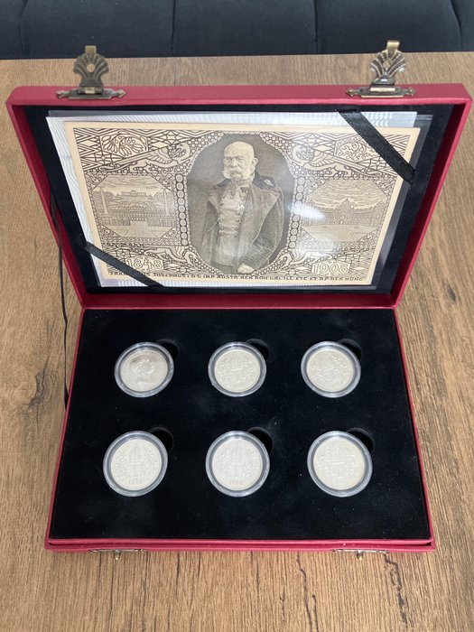 Österreich. Franz Joseph I. 1848-1916. Set of Franz Joseph coins and banknote  (Ohne Mindestpreis)