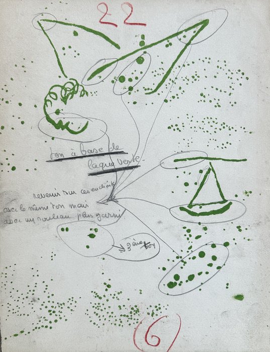Marc Chagall (1887-1985) - Poèmes - Epreuve d'imprimeur annotée