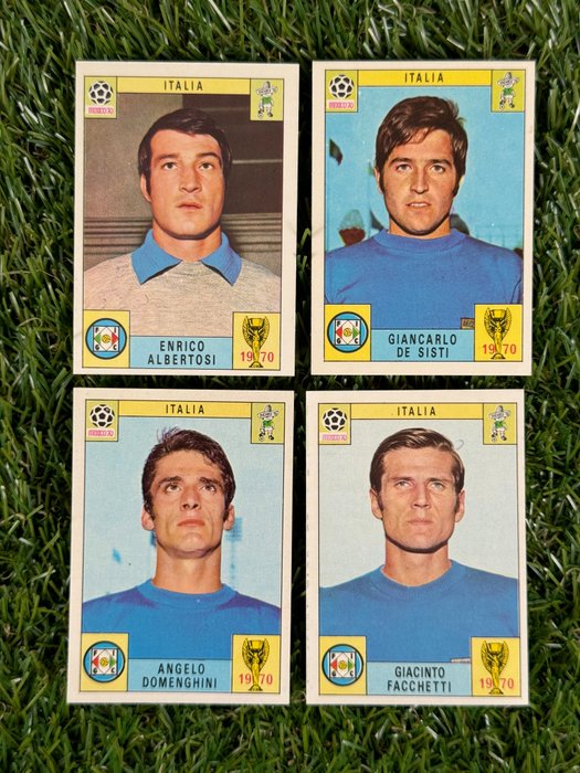 1970 - 帕尼尼 - Mexico 70 World Cup - Italy - Albertosi, De Sisti, Domenghini, Facchetti - 4 Card