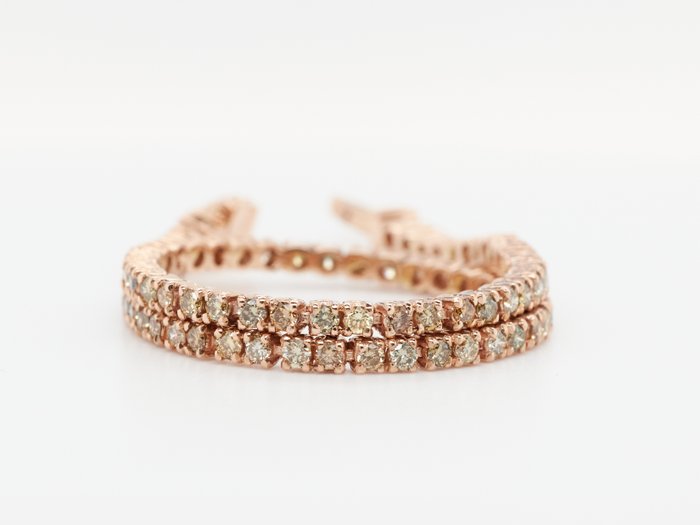 No Reserve Price - Tennis bracelet Pink Gold -  2.07 tw. Diamond  (Natural) 